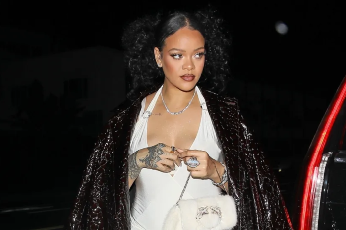 Grávida do segundo filho, Rihanna usa look justinho em jantar com ASAP Rocky